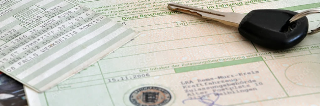 An image of registration papers.