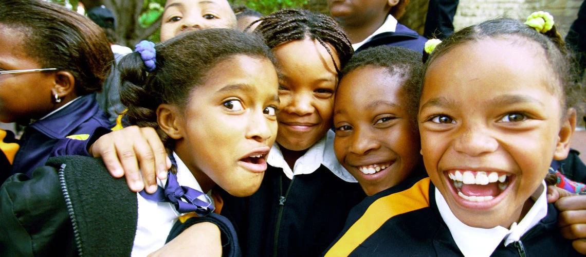 School children attending parade. South Africa. Photo: Trevor Samson / World Bank